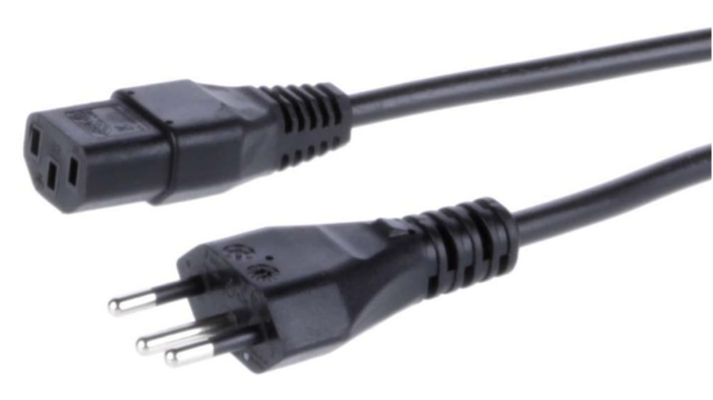 Napájecí kabel 2.5m, A: Brazílie Muž (NBR 14136), B: IEC C13 Feller