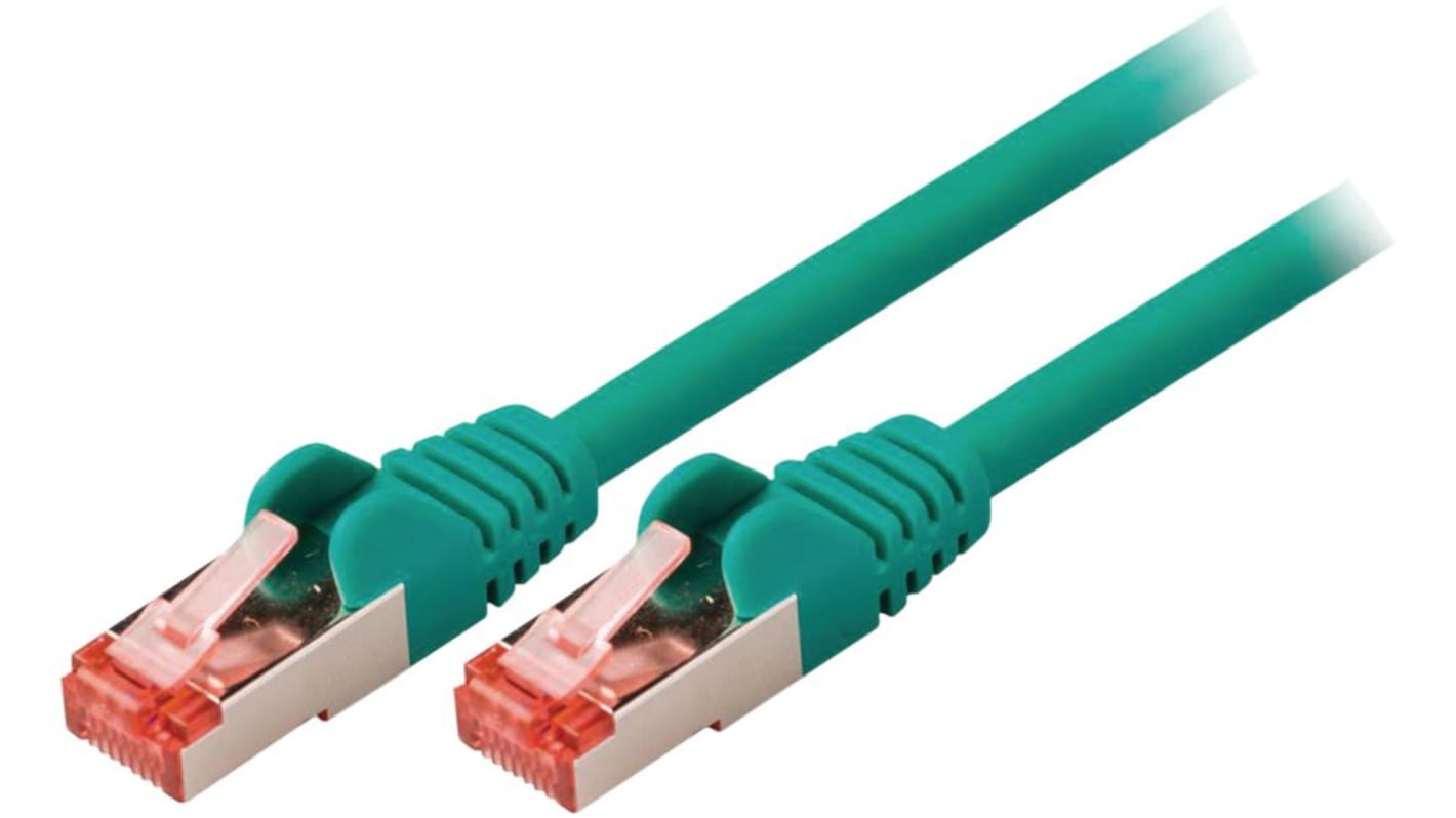 Nedis Cat6 Straight Male RJ45 to Straight Male RJ45 Patch Cable, S/FTP, Green LSZH, PVC Sheath, 250mm