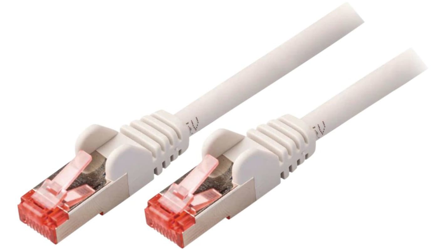 Nedis CCGP85 Patchkabel Cat.6, 250mm, Grau Patchkabel, A RJ45 S/FTP Stecker, B RJ45, LSZH, PVC