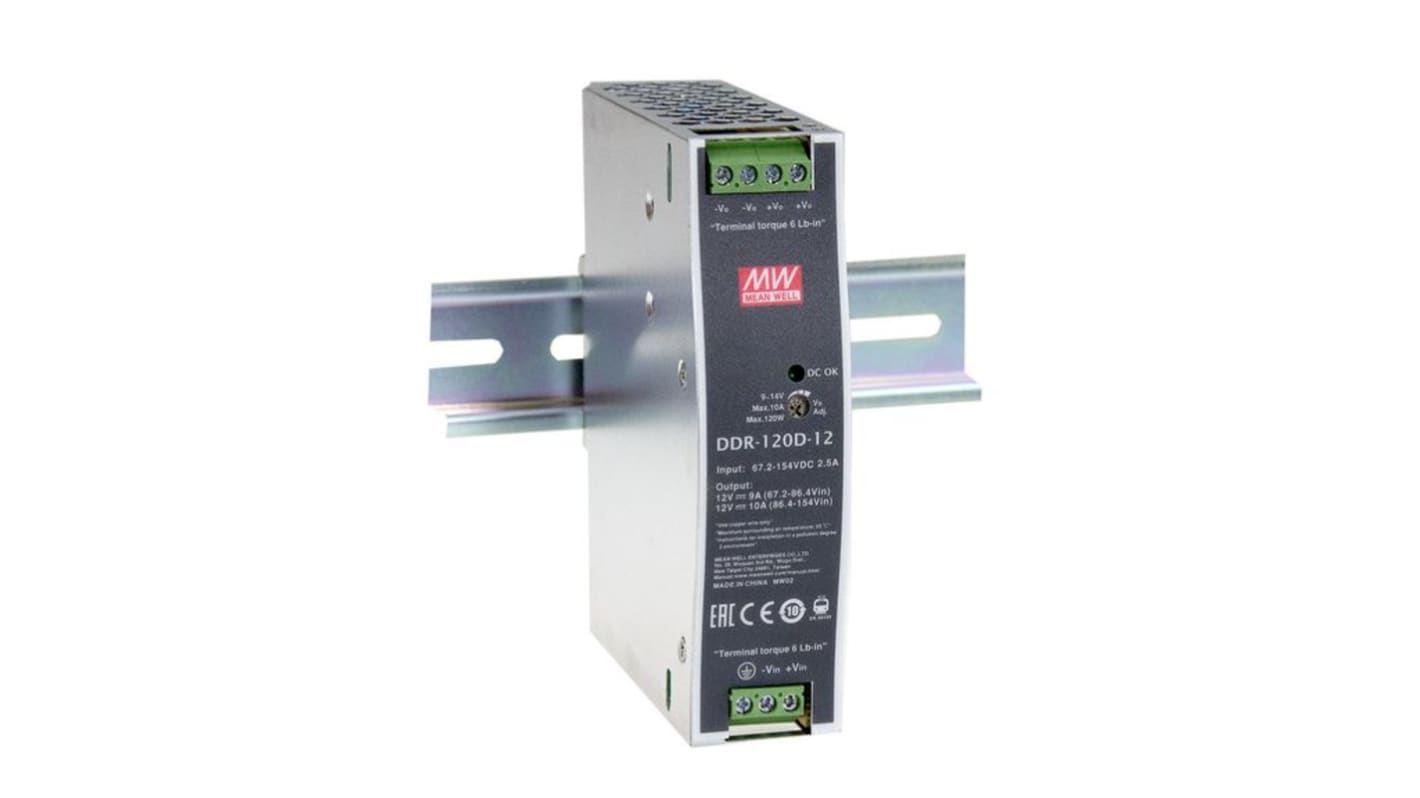 MEAN WELL DDR DC/DC-Wandler 120W, 24V dc OUT / 4.2A