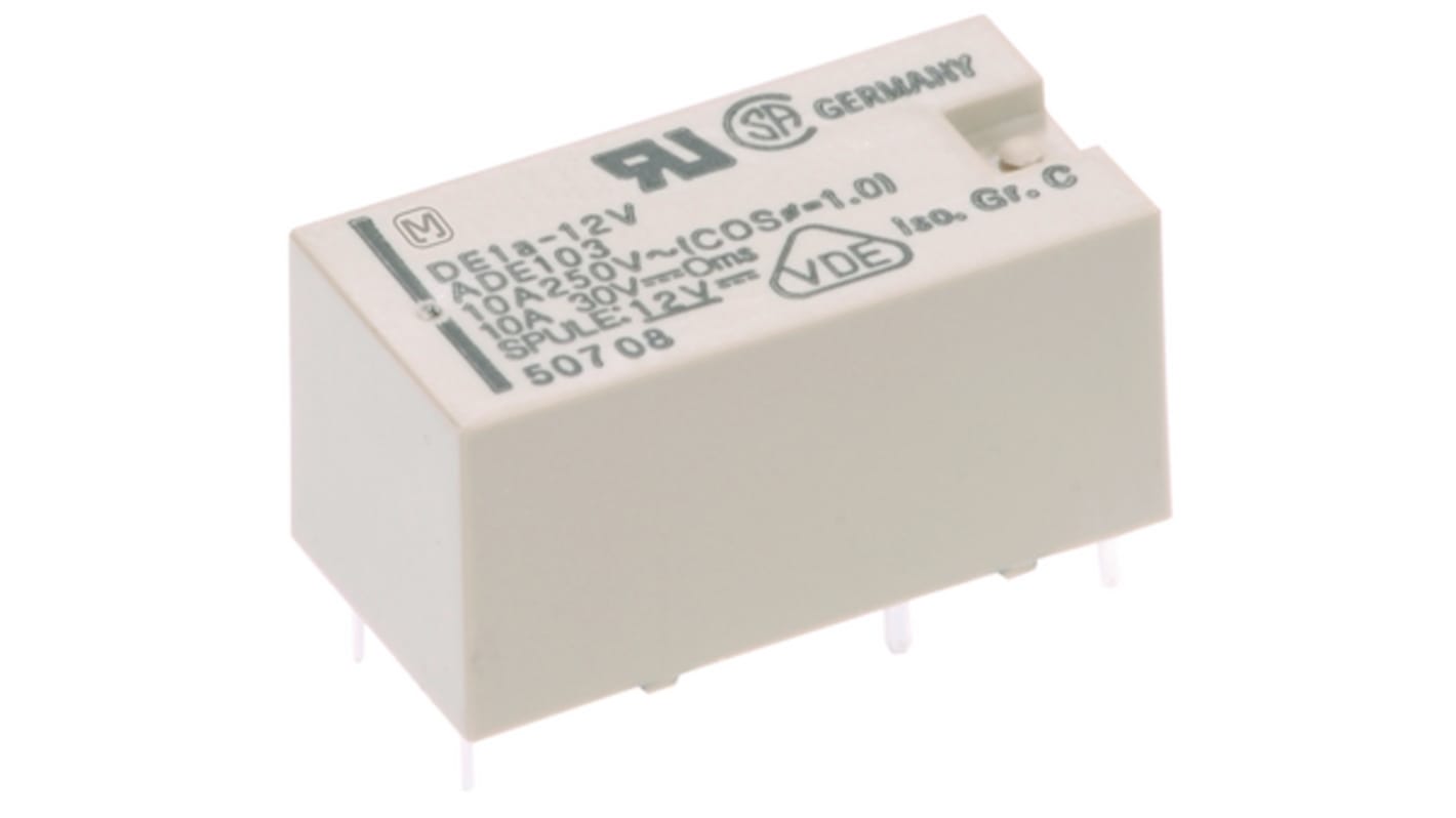 Panasonic PCB Mount Latching Power Relay, 5V Coil, 10A Switching Current, DPST