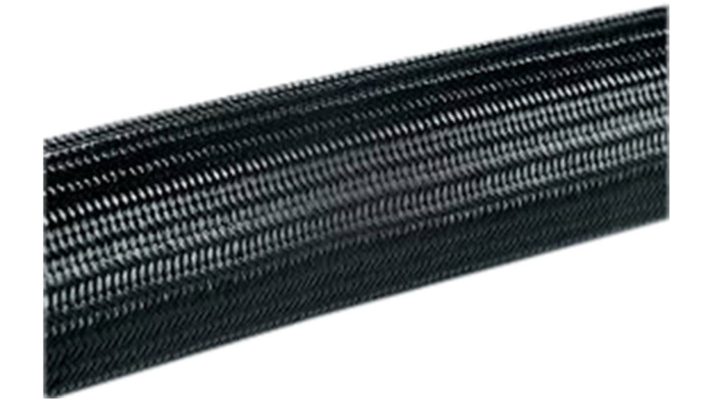 HellermannTyton Expandable Braided Nylon 66 Black Cable Sleeve, HEGPA66 Series