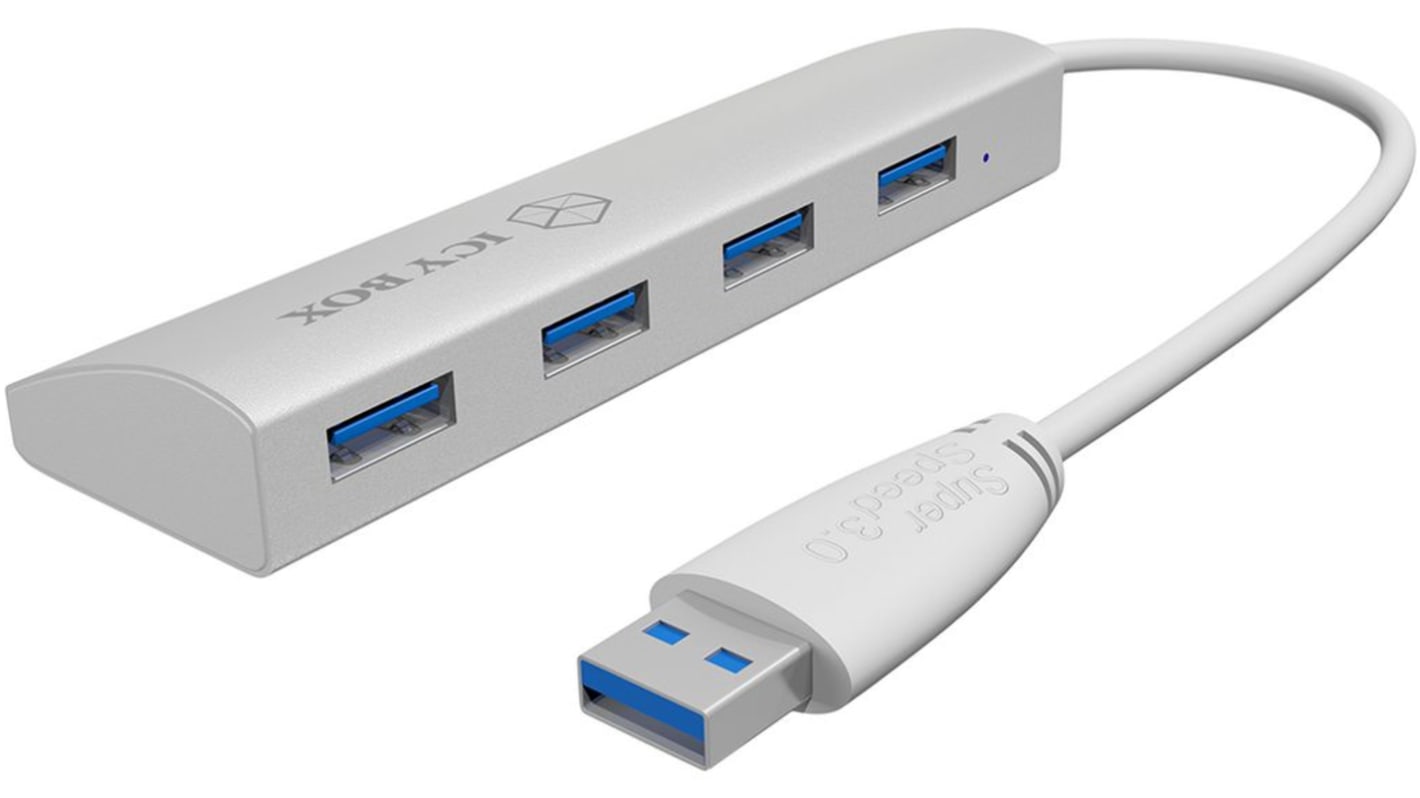 Hub USB ICY BOX, IB-AC6401, USB 3.0 USB 4 Adaptador USB A