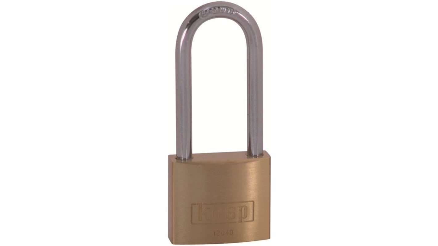 Brass Padlock - 40x63mm - Long Shackle