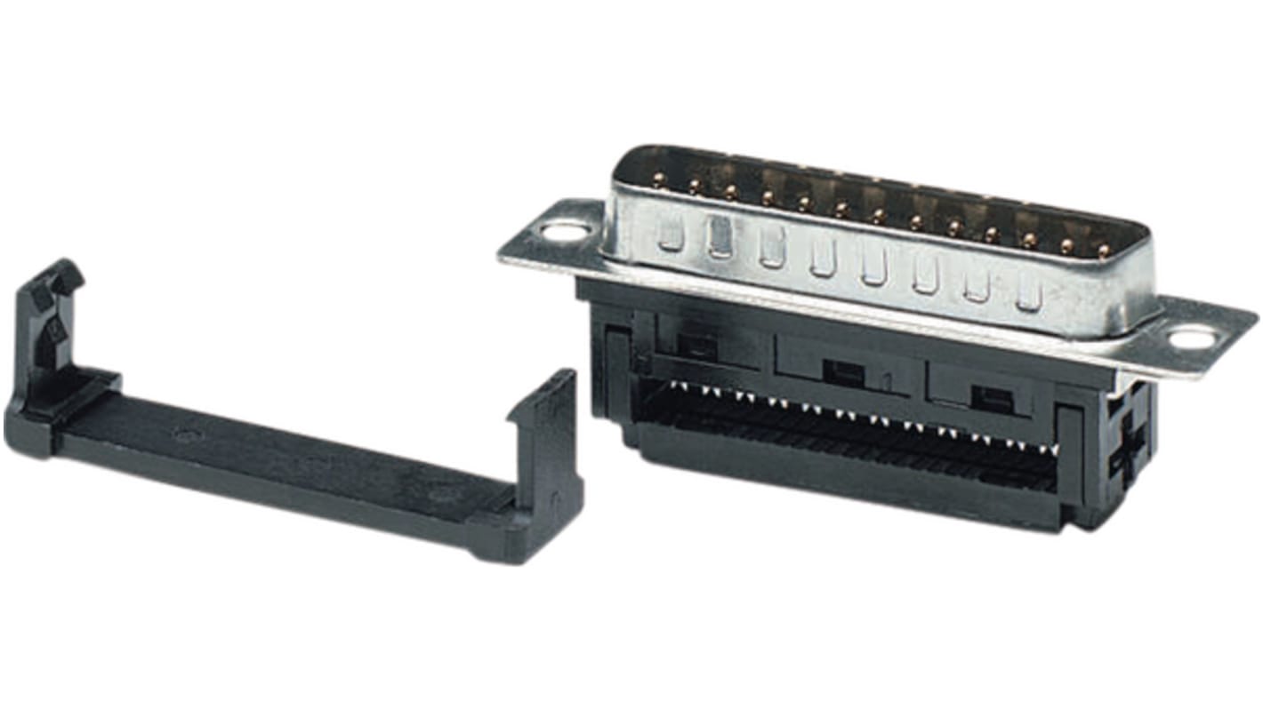 Amphenol ICC Standard Density D-Sub 25 Way Cable D-sub Connector Plug, 2.84mm Pitch