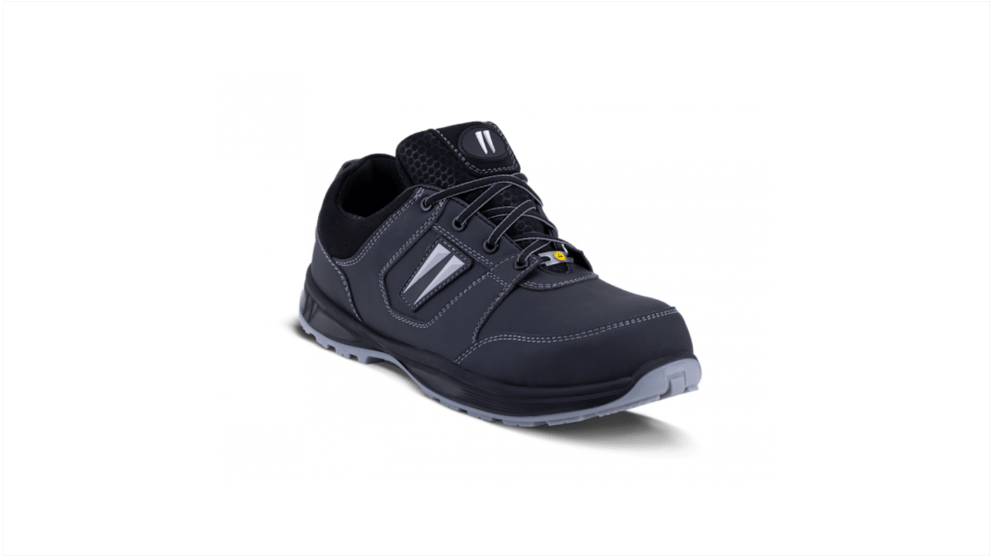 Gaston Mille GBNO3 Unisex Black Aluminium Toe Capped Safety Shoes, UK 4, EU 38