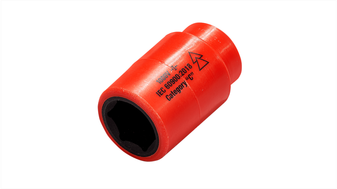 ITL Insulated Tools Ltd 1/2 in Drive 19mm Insulated Standard Socket, 6 point, VDE/1000V, 51 mm Overall Length