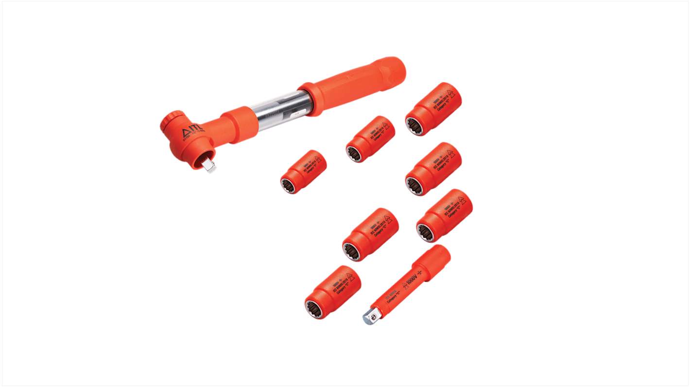 ITL 3/8 Zoll 12-Punkt Standard-Steckschlüsselsatz VDE -teilig