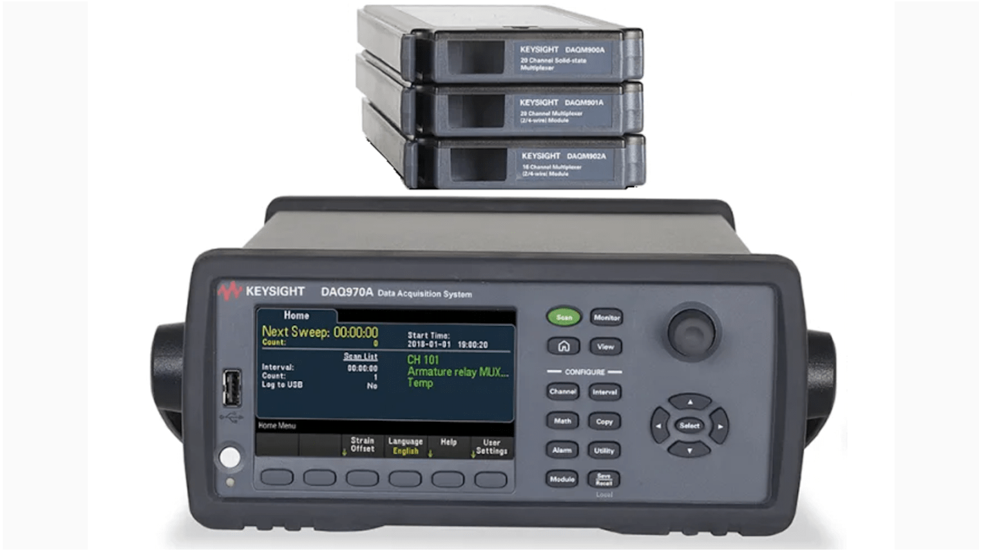 Keysight Technologies DAQ970MB Data Acquisition Bundle, LAN, USB, 80sps, 6.5 digit