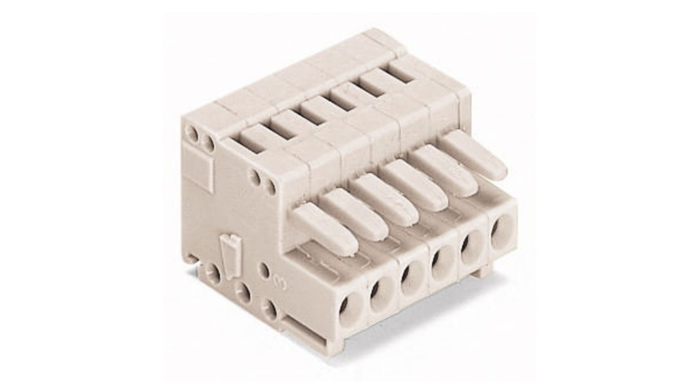 Wago 3.5mm Pitch 4 Way Pluggable Terminal Block, Plug, Cable Mount