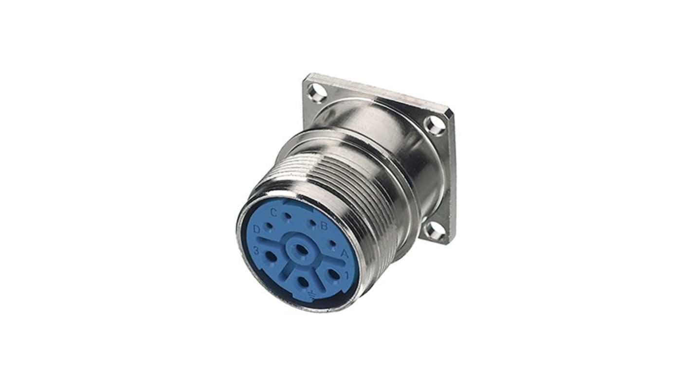 Hummel Industrial Circular Connectors, 8 Contacts, Panel Mount, M23 Connector, Socket, Female, IP67, IP69K