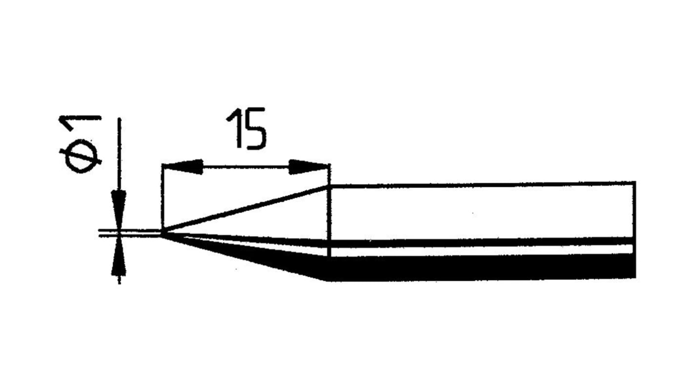 Punta saldatore Ersa 842BDLF, serie 842, 1 mm, forma: Matita punto