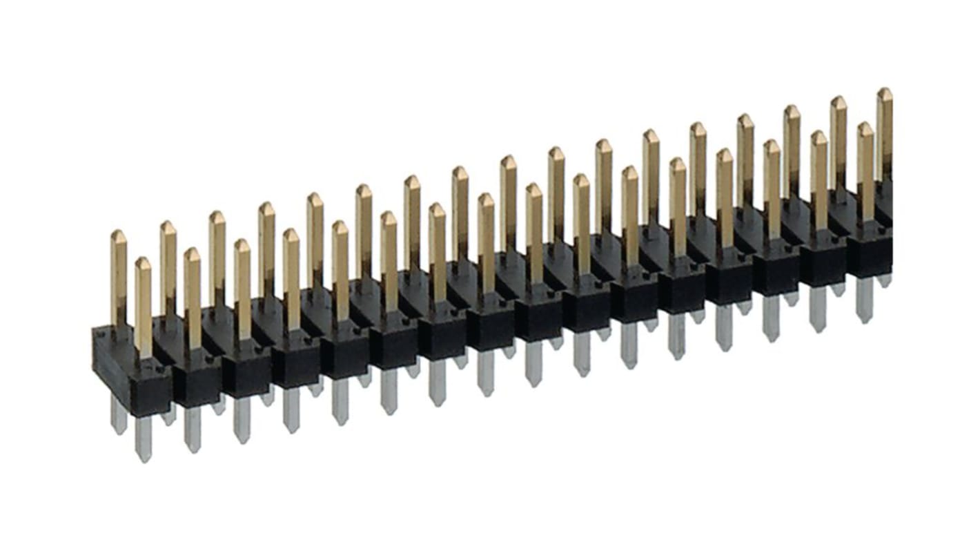 Preci-Dip 892 Series Straight Through Hole PCB Header, 64 Contact(s), 2.54mm Pitch, 2 Row(s)