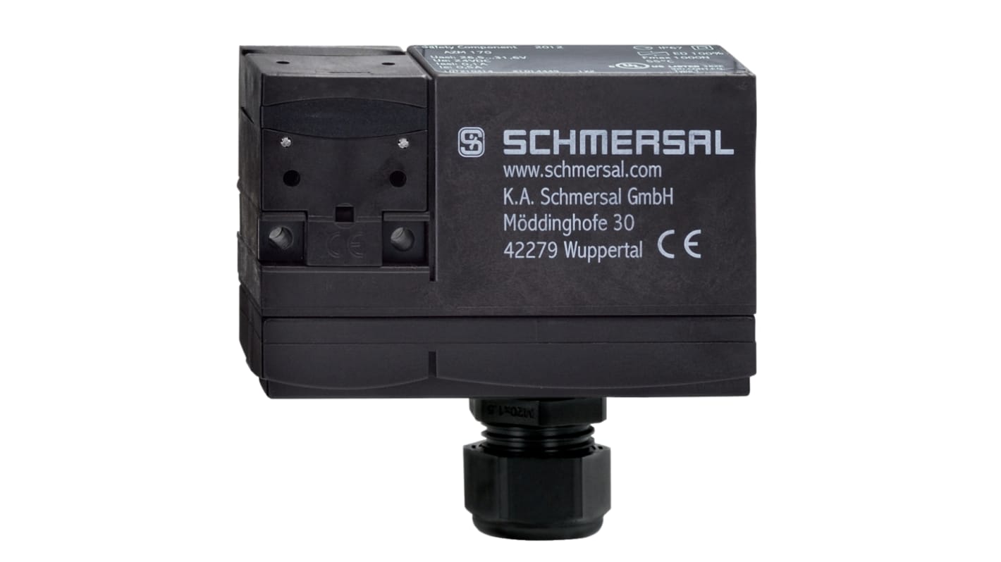 Interruptor de bloqueo por solenoide Schmersal EX-AZM170, 24V ac, 1 NC / 1 NA, Alimentar para desbloquear