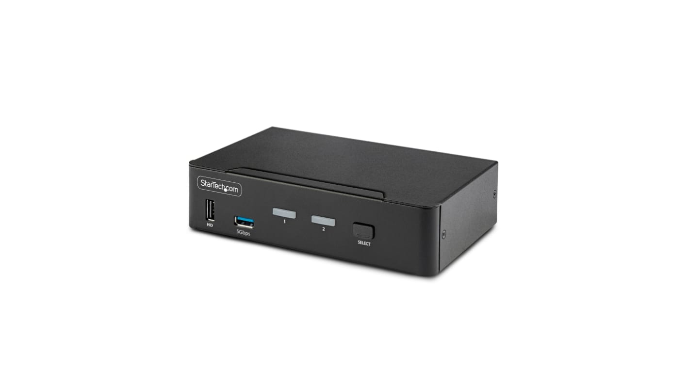 StarTech.com KVM-Switch 2-Port 1 Videoausgänge DisplayPort 1 Displays USB 3,5 mm Stereo