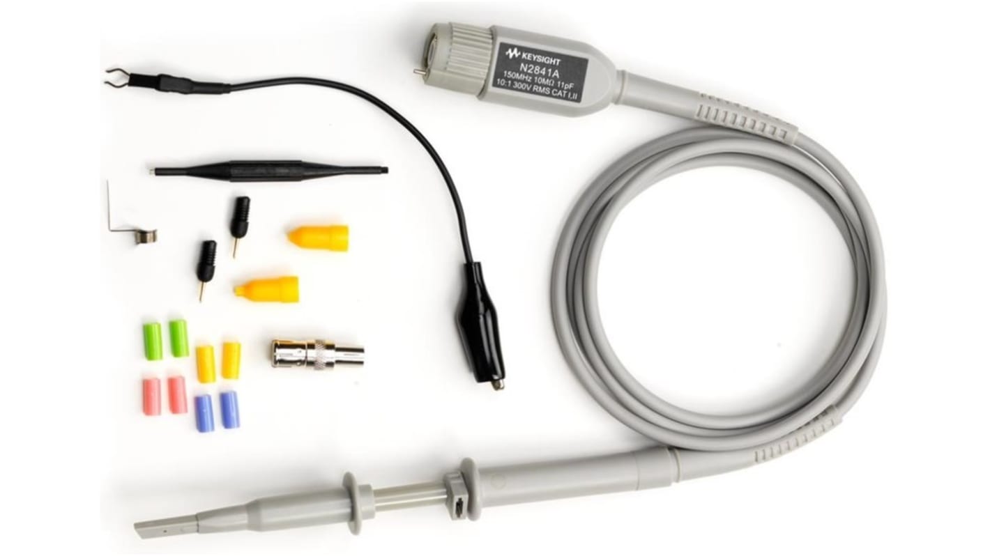 Keysight Technologies InfiniiVision Series N2842A Oscilloscope Probe, Passive Type, 300MHz, 10:1dB