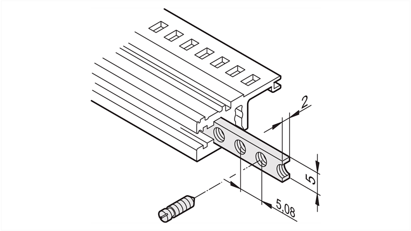 Inserto filettato nVent SCHROFF, Acciaio, prof. 325mm, largh. 84HP