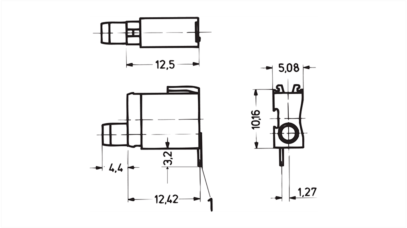 nVent SCHROFF 69004 Rackmontage-Befestigungsteile, Buchse für Frontplatten, Kupferlegierung