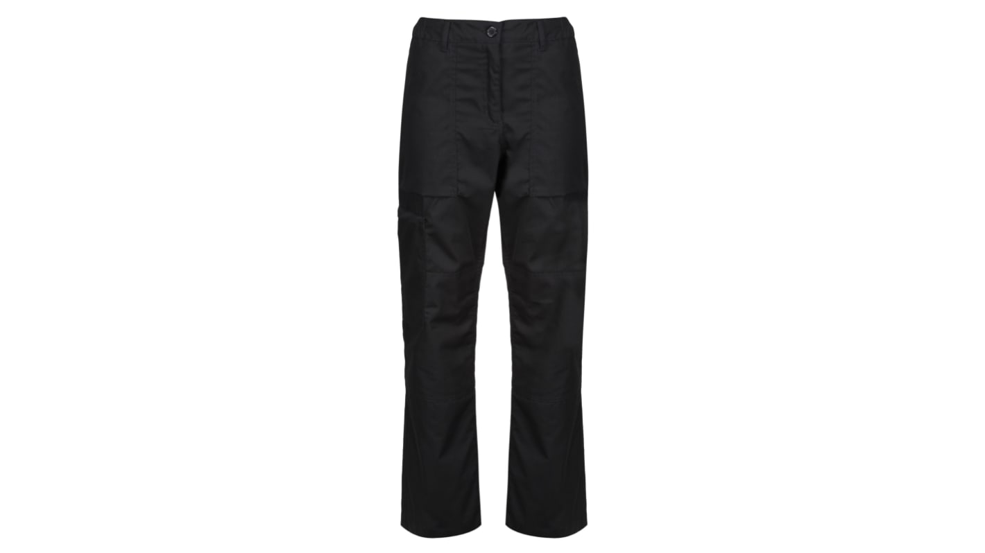 Pantalon de travail Regatta Professional TRJ334, 63cm Femme, Noir/Bleu marine en Polycoton, Hydrofuge