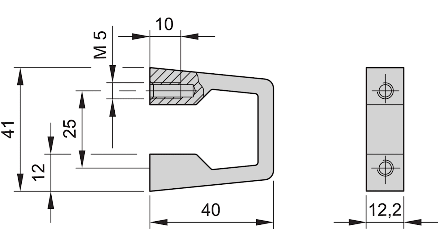 nVent SCHROFF Guide Rail Handle for Use with Subracks, 1U