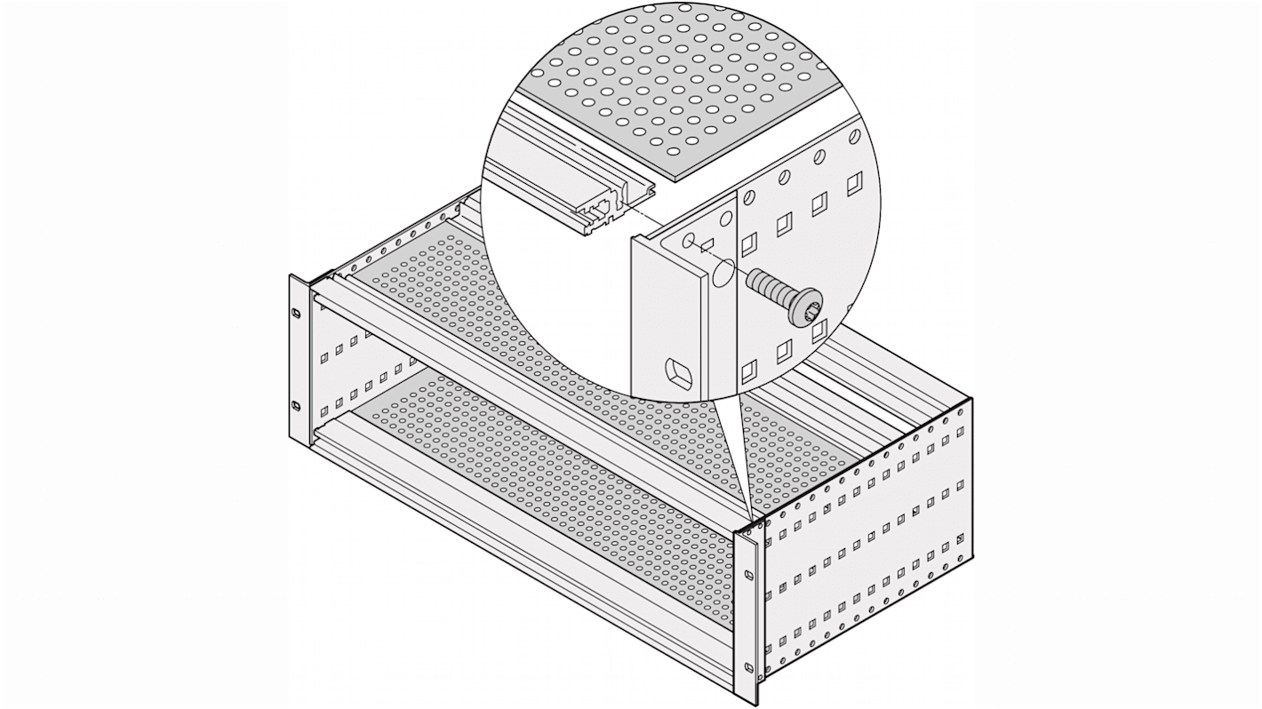 nVent SCHROFF Guide Rail Cover Plate for Use with Mechanical Covering Of Installed Components