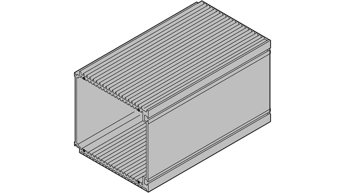 nVent SCHROFF Guide Rail Cover for Use with Cassettes, 3U