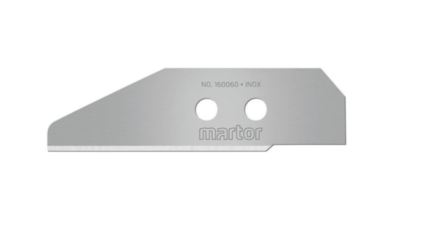 MARTOR Stainless Steel Safety Knife Blade, 66.5 x 18.9 mm, 5 per Package