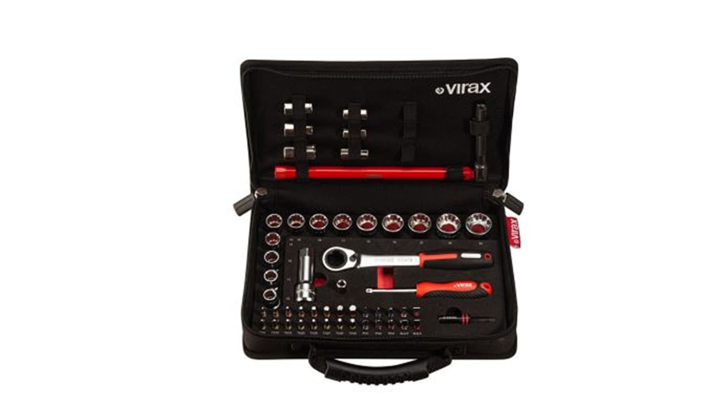 Virax 51-Piece Imperial 1/4 in Standard Socket Set with Ratchet