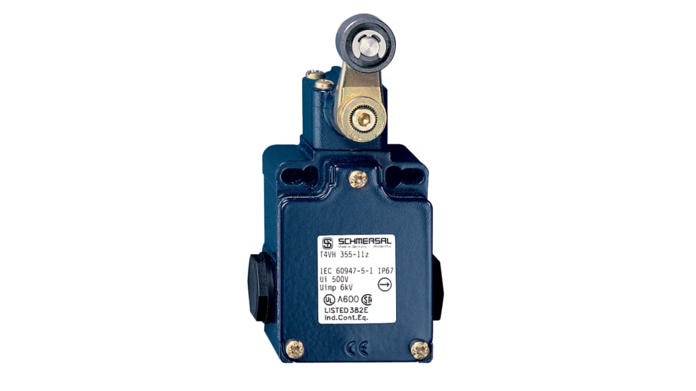 Schmersal EX-Z Series Roller Lever Safety Interlock Switch, 2NC, IP67, Die Cast Alloy Housing, 230V ac ac Max, 4A Max