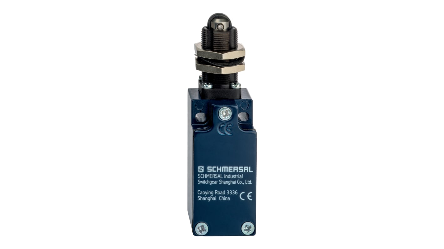 Schmersal EX-Z Series Roller Plunger Actuator, 1NO/1NC, IP67, Die Cast Zinc Housing, 230V ac ac Max, 4A Max