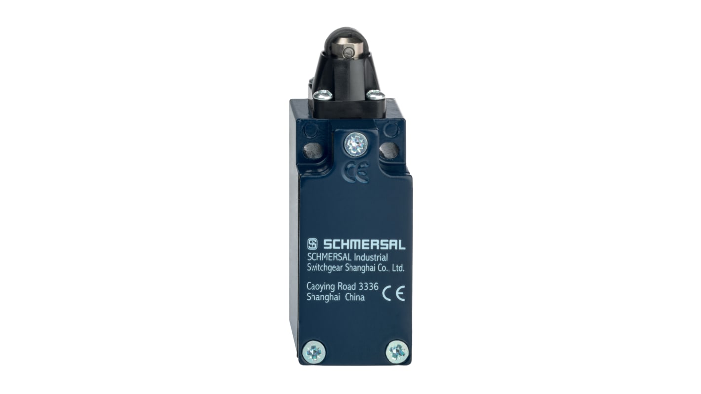 Schmersal EX-T Series Roller Plunger Actuator, 1NO/1NC, IP65, Die Cast Zinc Housing, 230V ac ac Max, 4A Max