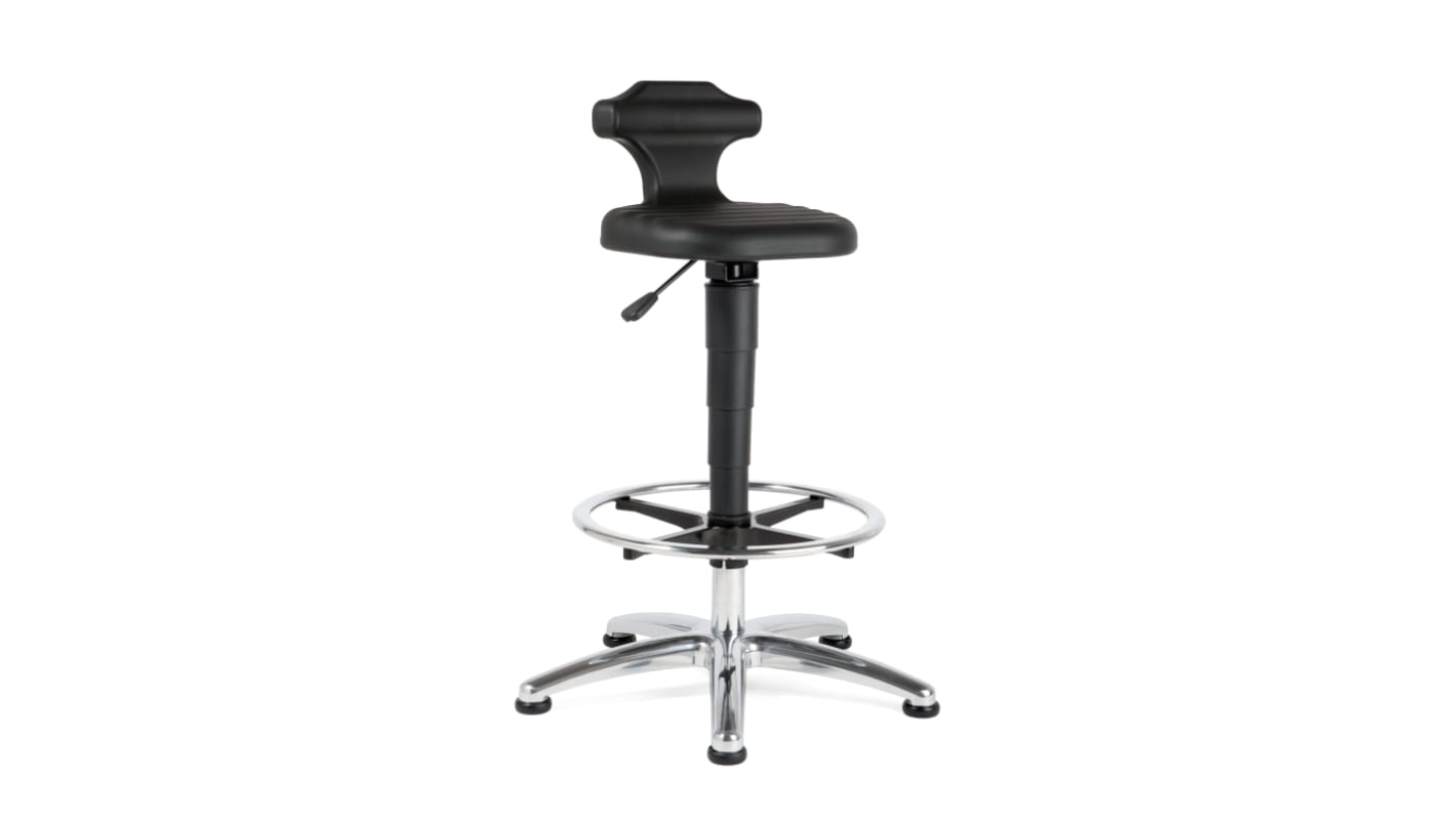 Treston Black Plastic Desk Chair, 120kg Weight Capacity