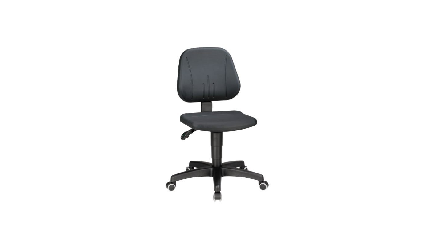 Silla oficina Treston C20PU de color Negro ajustable Sobre Ruedas, asiento de Plástico, alt. asiento 440 → 620mm