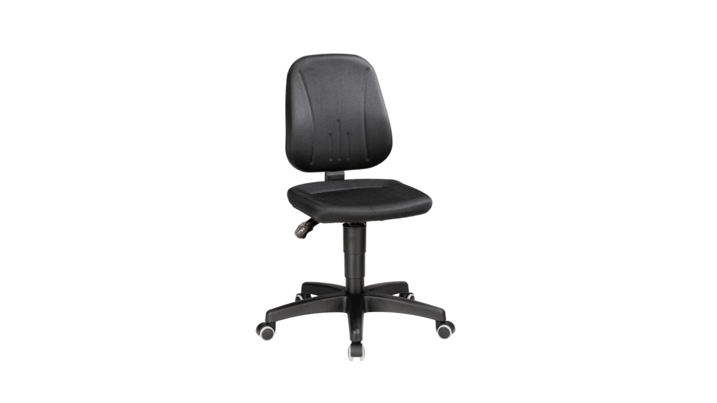 Silla oficina Treston C30BL de color Negro ajustable Sobre Ruedas, asiento de Tela, alt. asiento 440 → 620mm