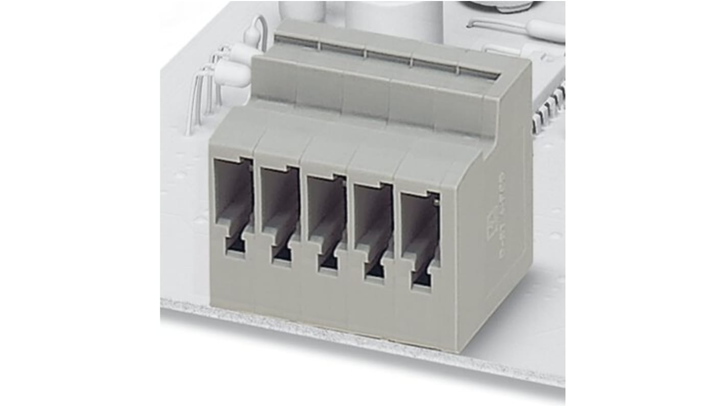 Phoenix Contact ST Series Horizontal Wave Soldering PCB Header, 2 Contact(s), 6.2mm Pitch, 1 Row(s), Shrouded