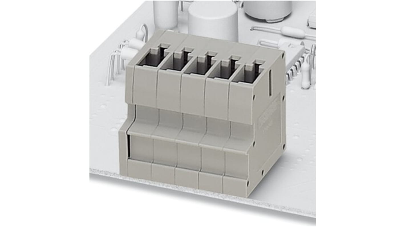 Conector macho para PCB Phoenix Contact serie ST de 4 vías, 1 fila, paso 6.2mm, Soldadura por ola