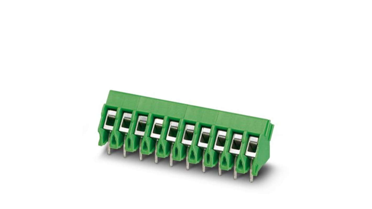 Phoenix Contact PTA Series PCB Terminal Block, 2-Contact, 5mm Pitch, PCB Mount, 1-Row, Screw Termination