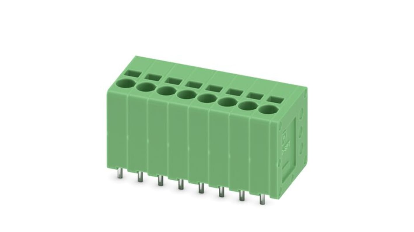 Phoenix Contact SPT Series PCB Terminal Block, 8-Contact, 3.5mm Pitch, PCB Mount, 1-Row, Push In Termination