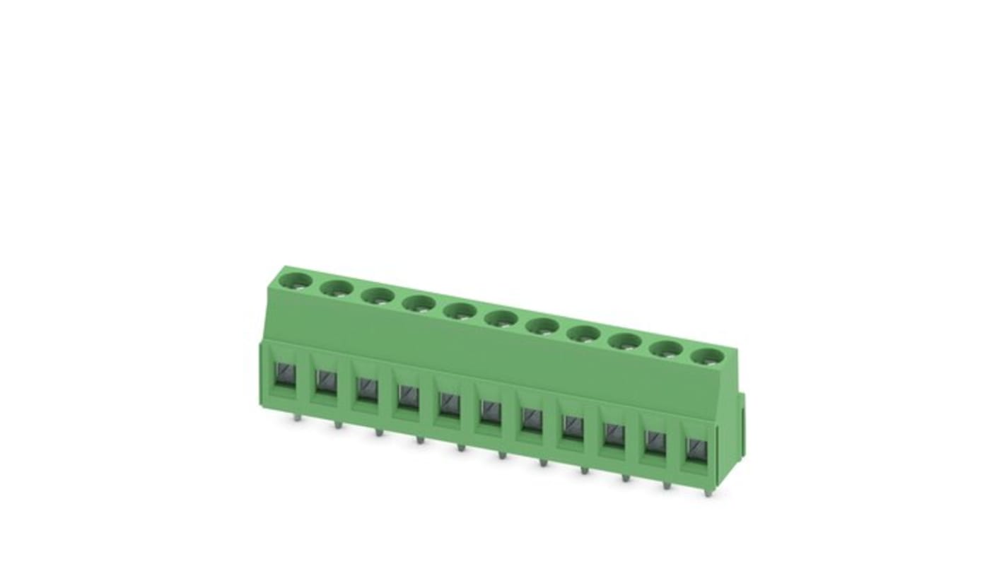 Phoenix Contact MKDSN Series PCB Terminal Block, 11-Contact, 5.08mm Pitch, PCB Mount, 1-Row, Screw Termination