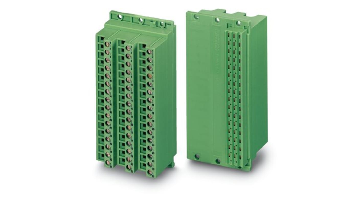 Phoenix Contact 5, FRONT-SFL 2 Series Terminal Strip, 48-Way, 4A, 30 → 12 AWG Wire, Screw Termination