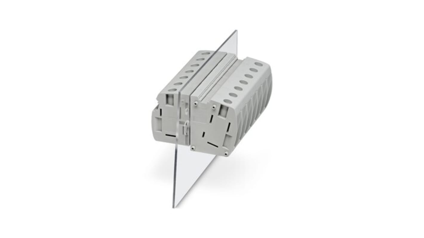 Phoenix Contact UW 25/S Series Panel Feed Through Terminal Plug, 2-Contact, 15.1mm Pitch, Panel Mount, 1-Row, Push In