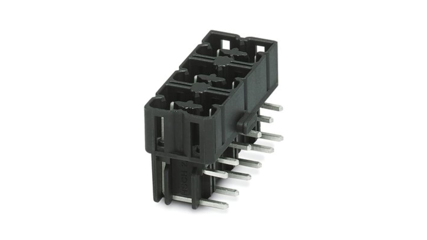 Conector macho para PCB Phoenix Contact serie HSCH de 12 vías, 2 filas, paso 5mm, Soldadura por ola