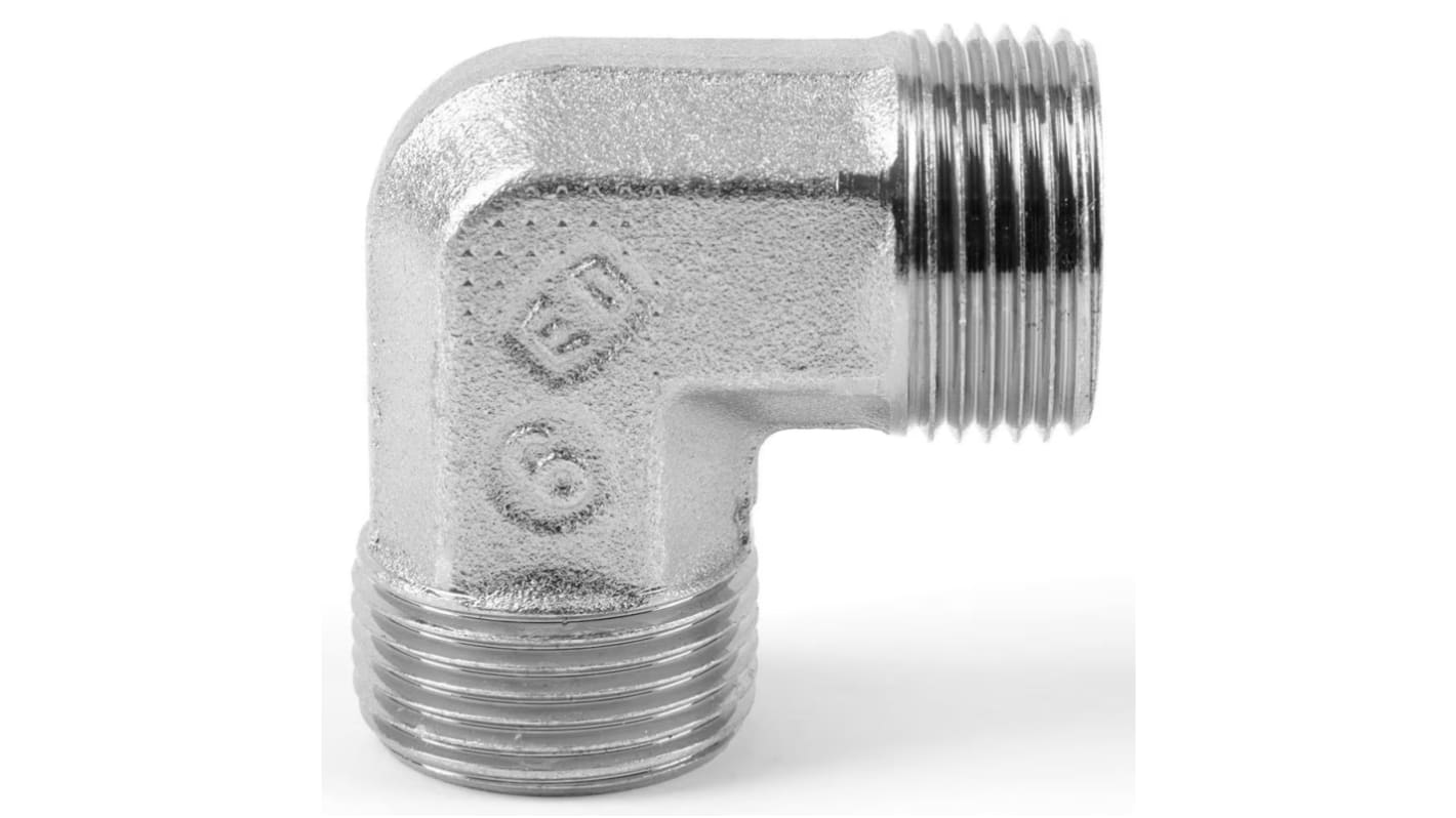 Racor hidráulico, Parker, WAS18L, Connector A Cono macho de 24°, Connector B M22 macho