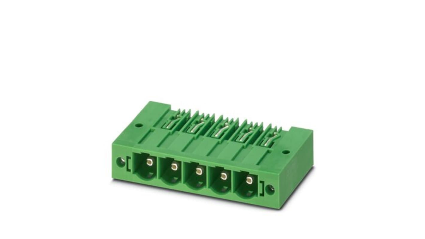 Phoenix Contact PC Series Wave Soldering PCB Header, 8 Contact(s), 10.16mm Pitch, 1 Row(s), Shrouded