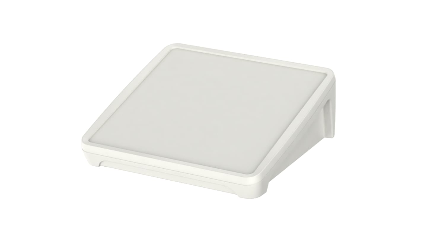 Caja de consola Bopla, serie BoPad, de ABS de color Blanco, con frontal inclinado, 226 x 220 x 83.70mm