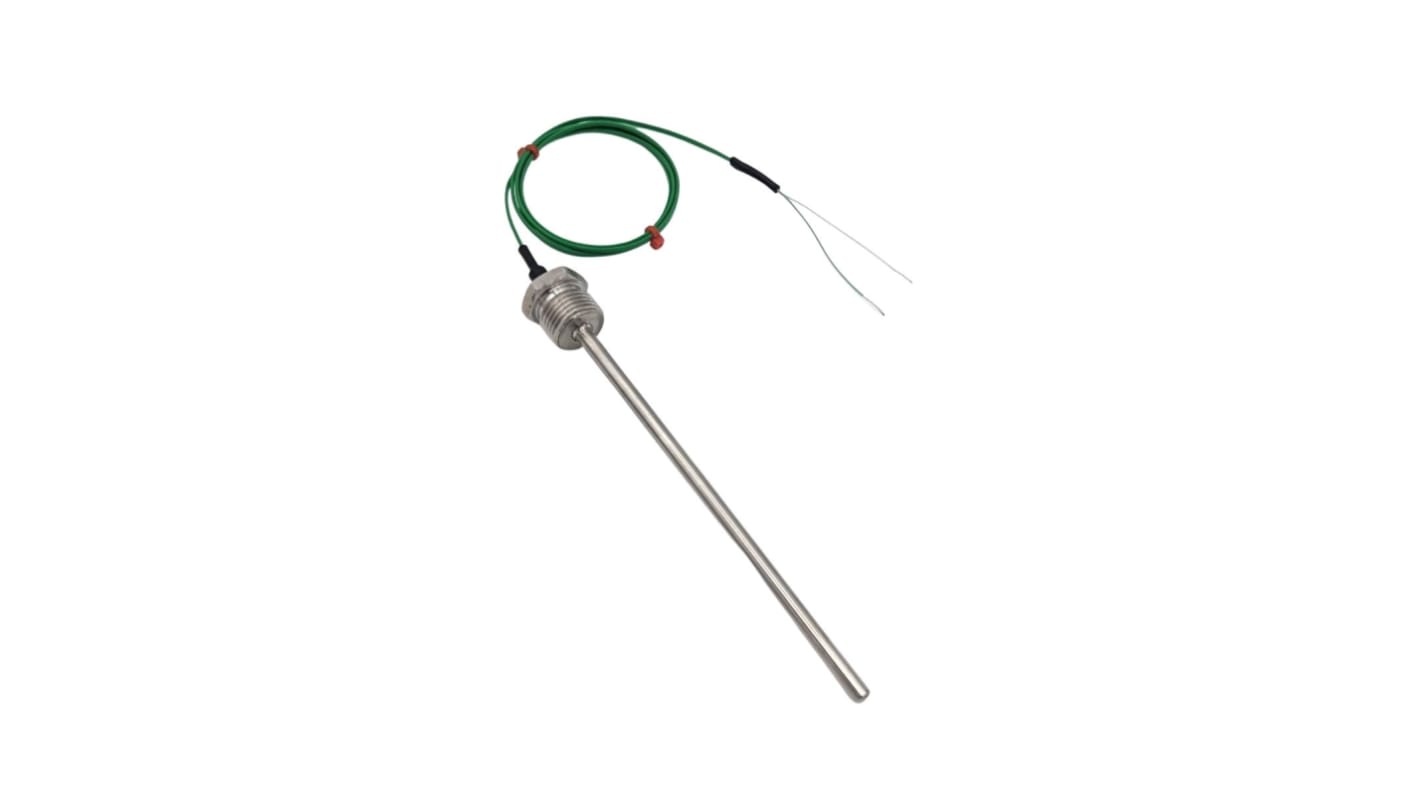 RS PRO Rounded Type K Thermocouple Temperature Probe, 100mm Length, 3mm Diameter, 250 °C Max