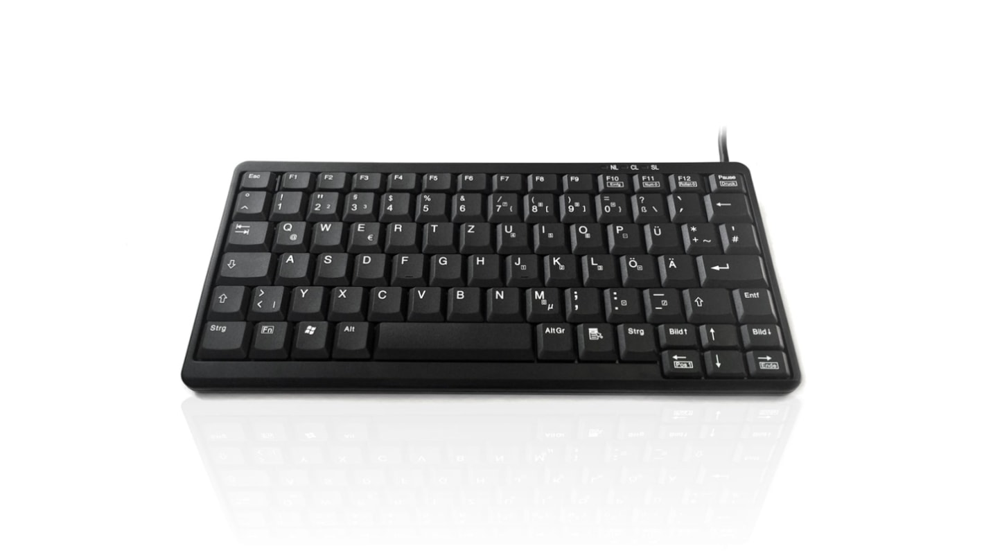 Ceratech KYB500-K82A-15GR Tastatur QWERTY Kabelgebunden Schwarz PS/2 & USB Kompakt