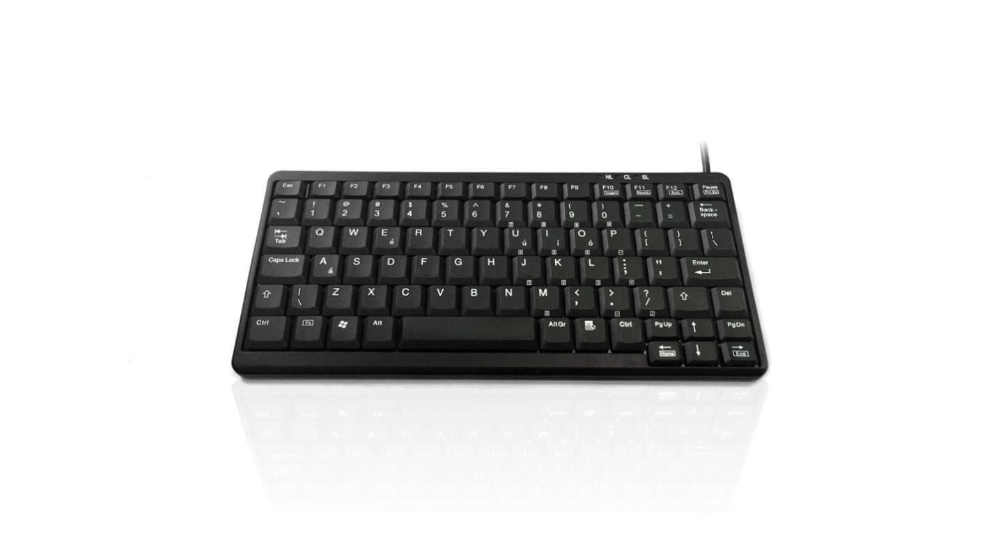 Tastiera Nero Cablato PS/2 & USB Ceratech, QWERTY (US) Compatta