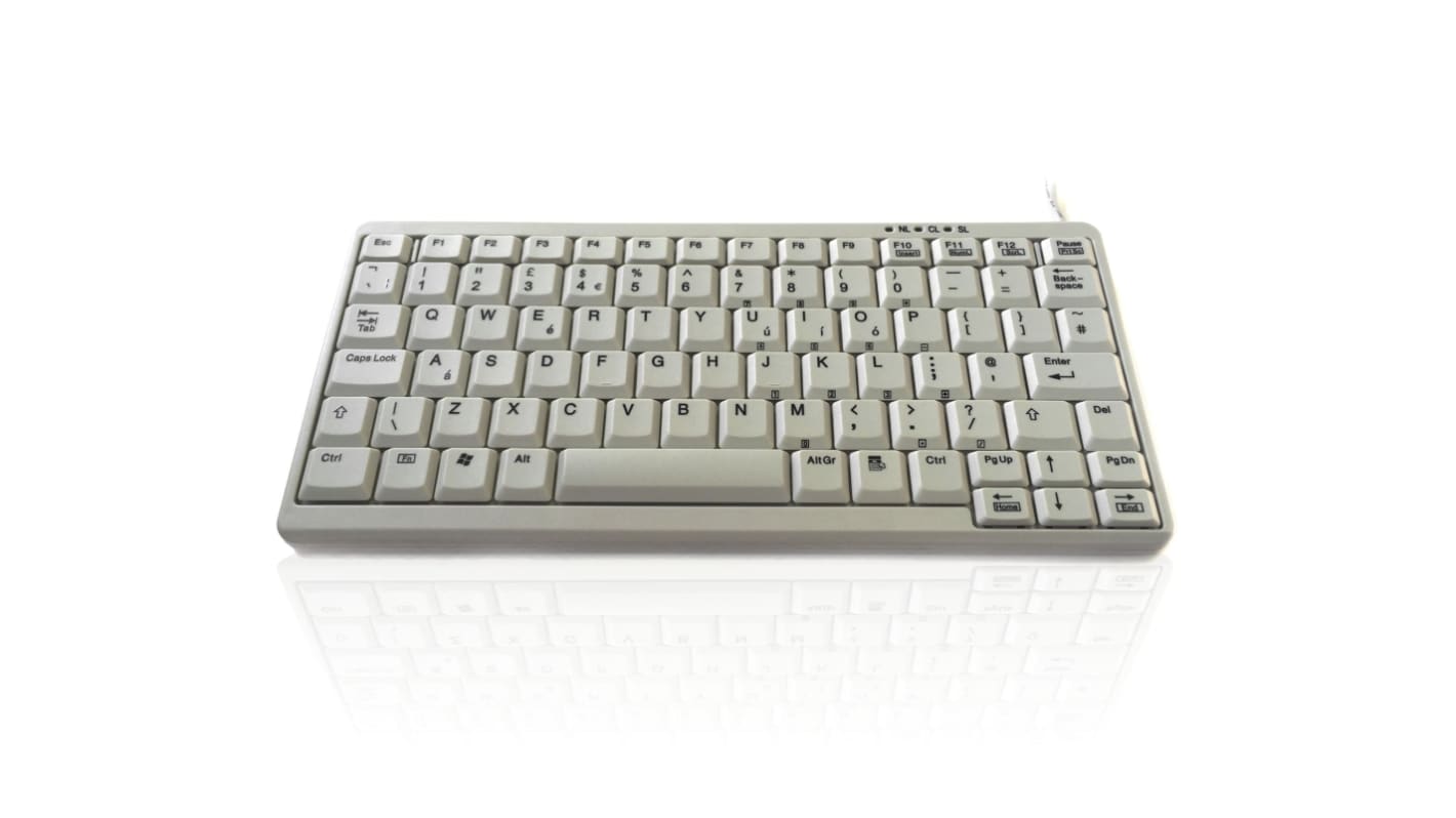 Tastiera Bianco Cablato PS/2 & USB Ceratech, QWERTY (UK) Compatta