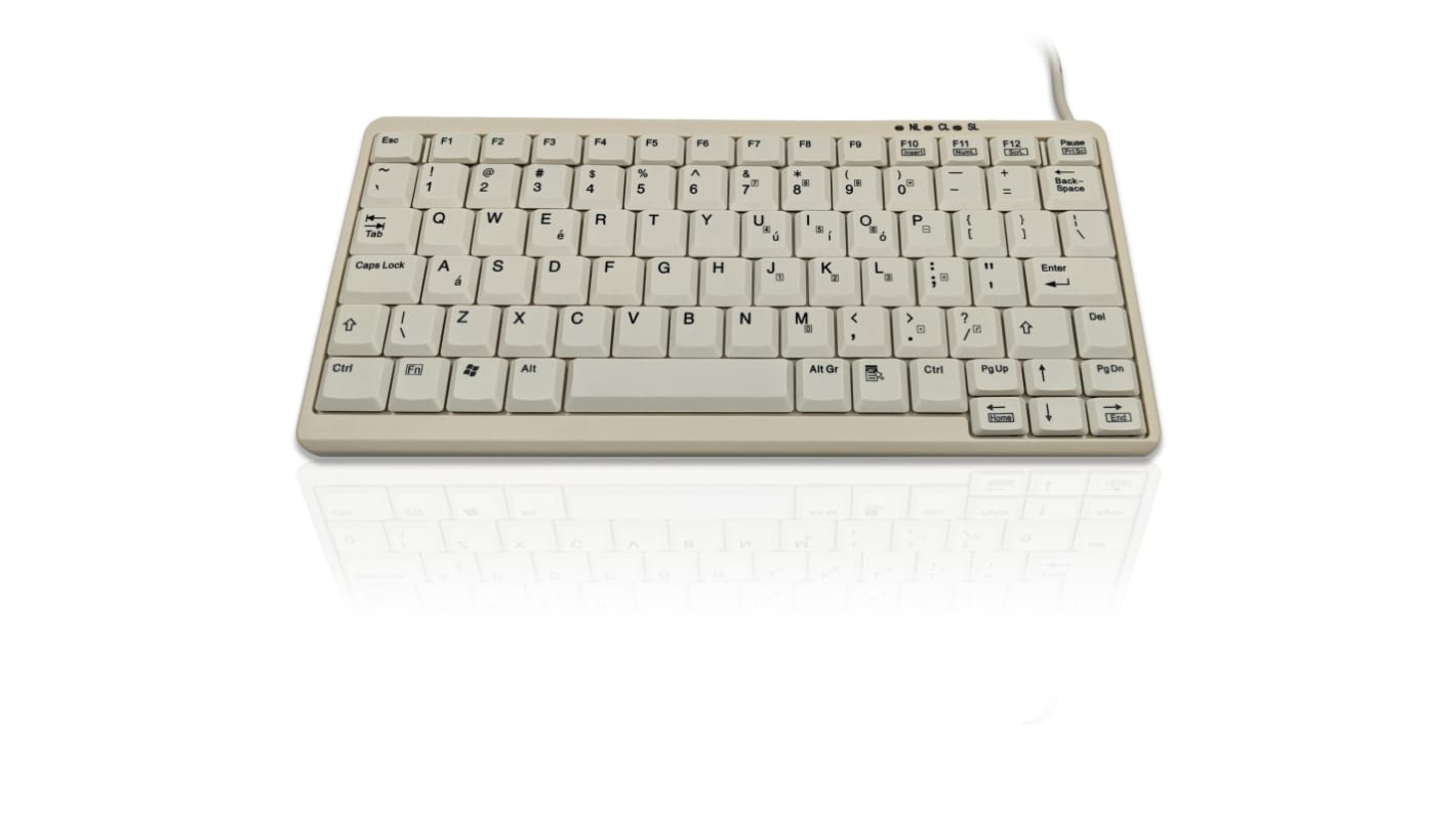 Ceratech KYB500-K82A-WHUS Tastatur QWERTY (UNS) Kabelgebunden Weiß PS/2 & USB Kompakt